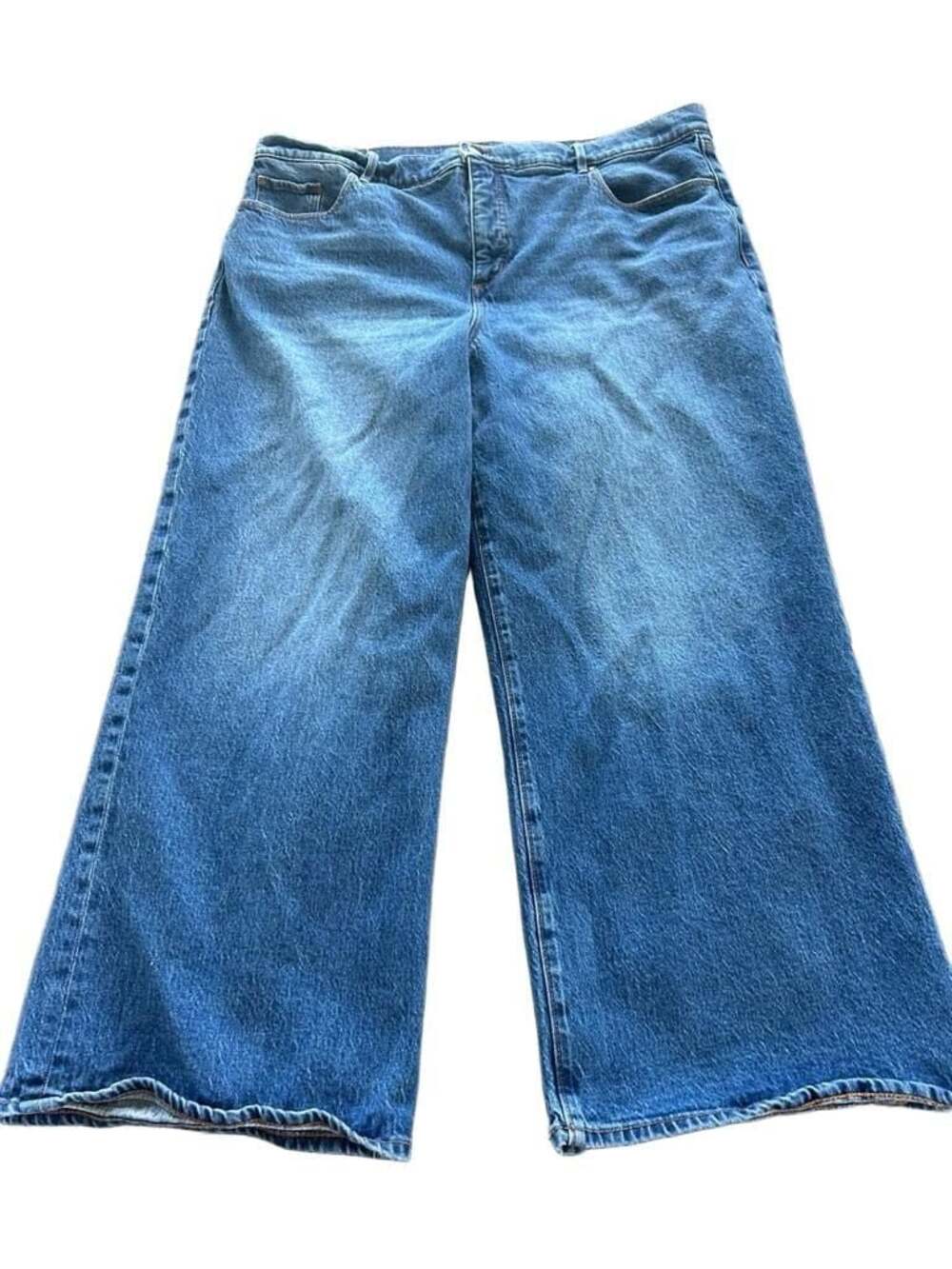 Ann Taylor The Wide Leg Crop High Rise Jeans